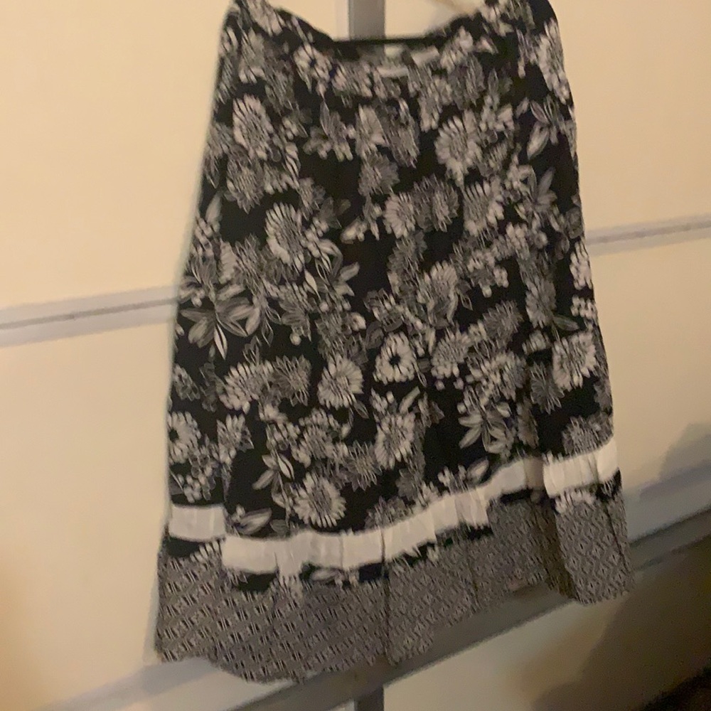 Long black and white/off white skirt size 2X
